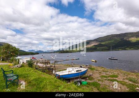 Blick auf Loch Leven von Glencoe, Kinlochleven, Schottland, UK Stockfoto