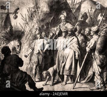 Mucius Scaevola vor Porsenna 1626 Jan Lievens 1607 - 1674 Niederländische, die Niederlande, Holland, (scaevola war eine antike römische Jugend, mythischen, berühmt für seine Tapferkeit. ) Stockfoto