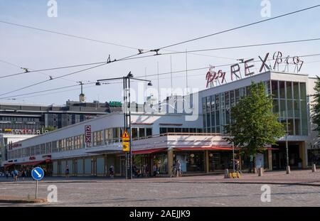 Die ikonischen Bio Rex Kino in Lasipalatsi, Helsinki, Finnland, Skandinavien, Europa. Stockfoto