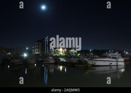 Bergkamen.Port .Marina Rünthe.Yacht hafen.Datteln-Hamm -Kanal.Ruhrgebiet.Ruhrgebiet.NRW Nort Westfalen.Deutschland Stockfoto