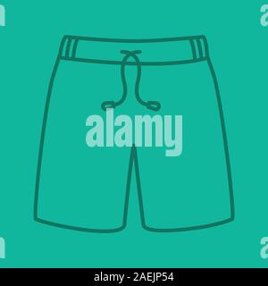 Badehose Farbe lineare Symbol. Shorts. Thin Line outline Symbole auf farbigen Hintergrund. Vector Illustration Stock Vektor