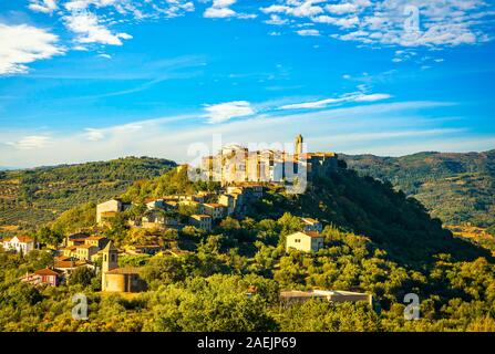 Montegiovi, Toskana, mittelalterlichen Dorf. Monte Amiata, Castel del Piano, Grosseto, Italien, Europa Stockfoto