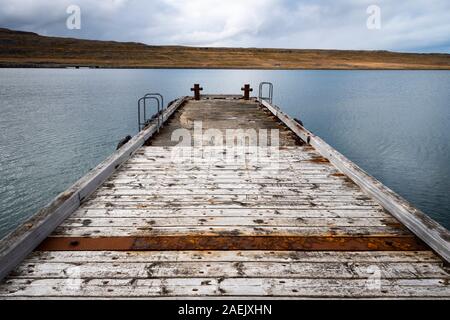 Kleine Mole in Reykjanes, Island Stockfoto