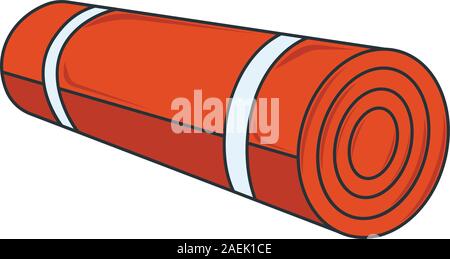 Isomatte Symbol. Konzept für Outdoor und Wandern Reise. Material für das Überleben. Cartoon Stil. Reisen, Symbol, Logo, Symbol und Abzeichen. Einfachen Vektor illustratio Stock Vektor