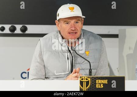 Victoria, Melbourne, Australien. 9 Dez, 2019. Ernie Els besucht die 2019 Präsidenten Cup Captains' Pressekonferenz auf der Royal Melbourne Club. Credit: Debby Wong/ZUMA Draht/Alamy leben Nachrichten Stockfoto