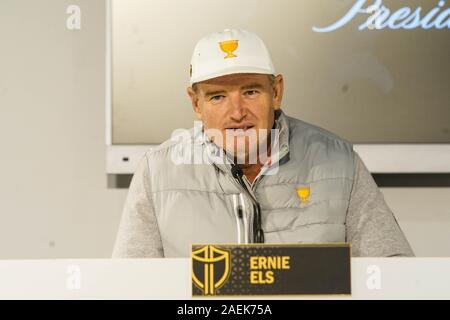 Victoria, Melbourne, Australien. 9 Dez, 2019. Ernie Els besucht die 2019 Präsidenten Cup Captains' Pressekonferenz auf der Royal Melbourne Club. Credit: Debby Wong/ZUMA Draht/Alamy leben Nachrichten Stockfoto