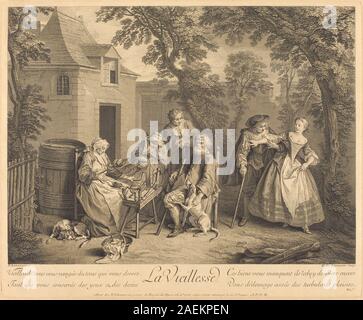 Nicolas de Larmessin IV nach Nicolas Lancret, La vieillesse, 1735 La vieillesse; 1735 Datum Stockfoto