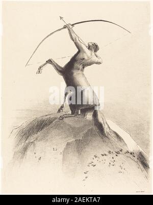 Odilon Redon, Centaur visant les Nues (Centaur zielen auf den Wolken), 1895 Centaur visant les Nues (Centaur zielen auf den Wolken); 1895 Datum Stockfoto