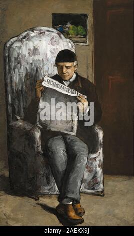 Paul Cézanne, Vater des Künstlers, Lesen L'Événement, 1866 Vater des Künstlers, Lesen L'Événement; 1866 Datum Stockfoto