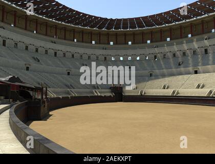 3D-Abbildung: Kolosseum in Rom amphitheater Rekonstruktion Stockfoto