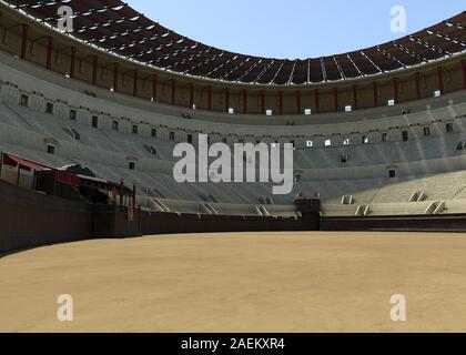 3D-Abbildung: Kolosseum in Rom amphitheater Rekonstruktion Stockfoto