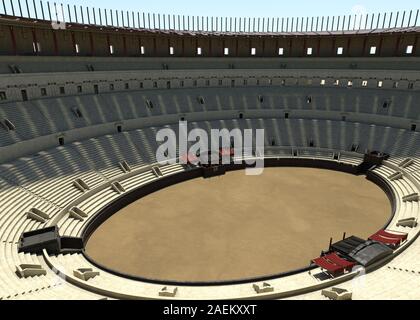 3D-Abbildung: Kolosseum in Rom amphitheater Rekonstruktion Stockfoto