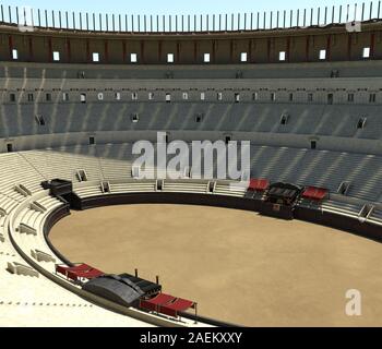3D-Abbildung: Kolosseum in Rom amphitheater Rekonstruktion Stockfoto