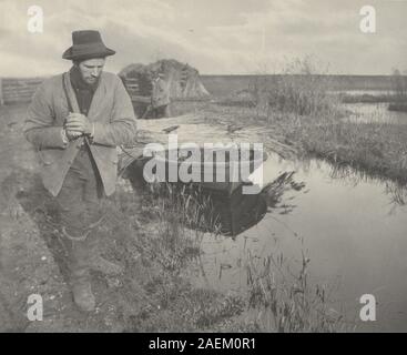 Peter Henry Emerson und TF Goodall, Abschleppen der Reed, 1886 Abschleppen des Schilf; 1886 Datum Stockfoto