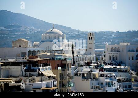 Griechisch-orthodoxe Kathedrale. Fira, Stantorini. Griechenland Stockfoto