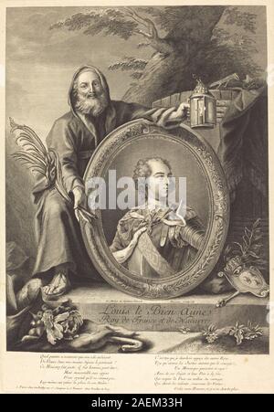 Pierre-françois Basan nach Jean-Baptiste Lemoyne II, Louis Le Bien Aime Louis Le Bien Aime Stockfoto