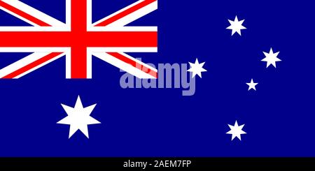 Australien Flagge. Nationale Australische Flagge. Vector Illustration. Stock Vektor