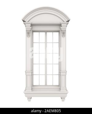 Klassischen Fenster Rahmen isoliert Stockfoto