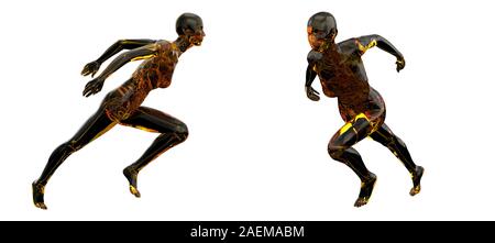 3D Rendering Illustration des menschlichen Stockfoto