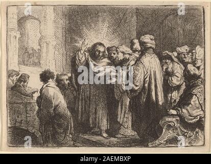 Rembrandt van Rijn, die Tribut Geld, c 1635, den Tribut Geld; c. 1635 Stockfoto