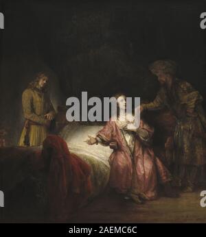 Rembrandt Workshop, Joseph beschuldigt von Potifars Frau, 1655, Joseph beschuldigt von Potiphars Frau; 1655 Datum Stockfoto