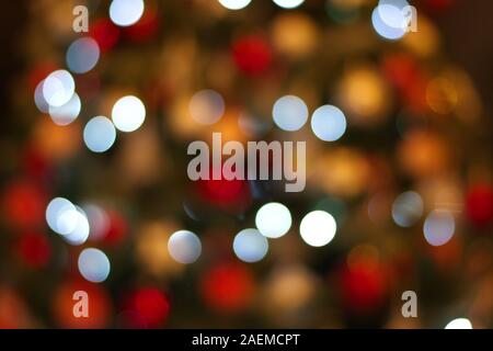 Bokeh Weihnachtsbeleuchtung Stockfoto