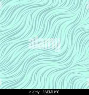 Nahtlose türkis Vektor Muster. Textur der reibungslose fließenden Kurven für die Textil- und Verpackungsmaschinen. Zebrafell. Stock Vektor