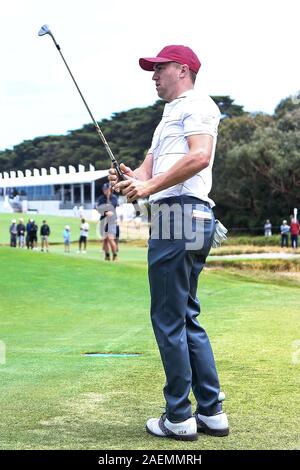 Victoria, Melbourne, Australien. 9 Dez, 2019. Justin Thomas während der 2019 Präsidenten Cup Praxis, die am Royal Melbourne Club. Credit: Debby Wong/ZUMA Draht/Alamy leben Nachrichten Stockfoto