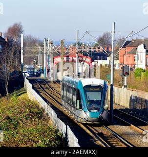 Nottingham Straßenbahn, Basford, Nottingham, England, Großbritannien Stockfoto