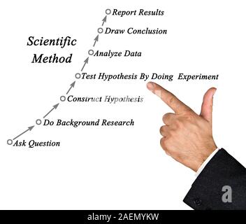 Diagramm der wissenschaftlichen Methode Stockfoto