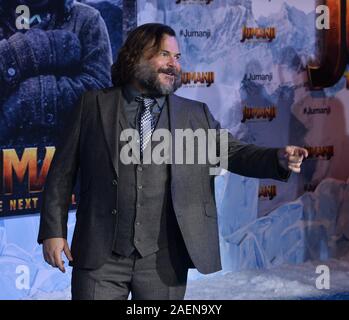 Los Angeles, USA. 9. Dez 2019. Warf Mitglied Jack Black besucht die Premiere des Motion picture Komödie 'Jumanji: Die nächste Ebene' an der TCL Chinese Theatre in Hollywood Abschnitt von Los Angeles am Montag, 9. Dezember 2019. Handlung: Die Bande ist zurück, aber das Spiel hat sich verändert. Wie Sie zu Jumanji Zurück zur Rettung eines Ihrer eigenen, entdecken Sie, dass nichts so ist, wie Sie erwarten. Quelle: UPI/Alamy leben Nachrichten Stockfoto