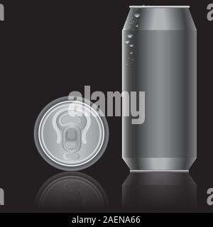 Aluminiumverpackungen für Getränke. Vektor. Stock Vektor