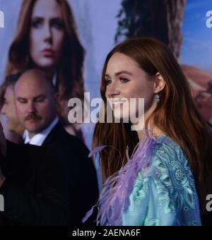 Los Angeles, USA. 9. Dez 2019. Warf Mitglied Karen Gillan besucht die Premiere des Motion picture Komödie 'Jumanji: Die nächste Ebene' an der TCL Chinese Theatre in Hollywood Abschnitt von Los Angeles am Montag, 9. Dezember 2019. Handlung: Die Bande ist zurück, aber das Spiel hat sich verändert. Wie Sie zu Jumanji Zurück zur Rettung eines Ihrer eigenen, entdecken Sie, dass nichts so ist, wie Sie erwarten. Quelle: UPI/Alamy leben Nachrichten Stockfoto