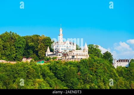 Schloss Hotel Chateau Gutsch ist ein Boutique Hotel in der Stadt Luzern in der Zentralschweiz Stockfoto