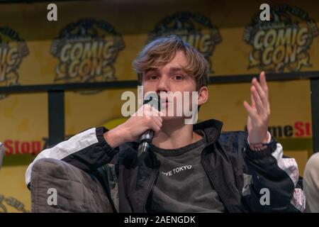 DORTMUND, Deutschland - 8. Dezember 2019: Matt Linz (Schauspieler - The Walking Dead) an deutschen Comic Con Dortmund, einem zweitägigen Fan Convention Stockfoto