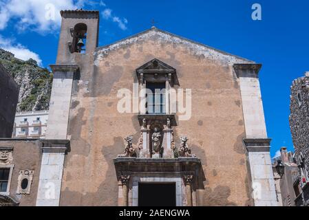 Kirche der Heiligen Katharina von Alexandria in Taormina Gemeinde in Metropolitan City von Messina, an der Ostküste der Insel Sizilien, Italien Stockfoto