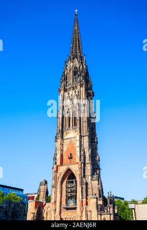 Der neugotischen Kirche St. Nikolaus ist eine lutherische Kirche in Hamburg, Deutschland Stockfoto