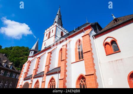 Stiftskirche oder Stiftskirche St. Goar ist eine evangelische Pfarrkirche in St. Goar in Deutschland Stockfoto