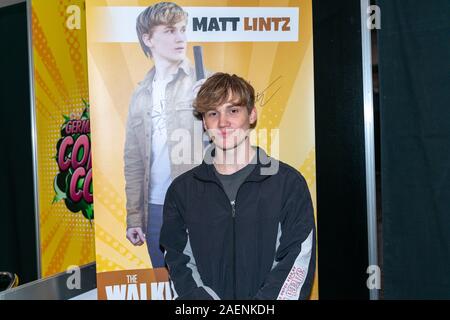 DORTMUND, Deutschland - 8. Dezember 2019: Matt Linz (Schauspieler - The Walking Dead) an deutschen Comic Con Dortmund, einem zweitägigen Fan Convention Stockfoto