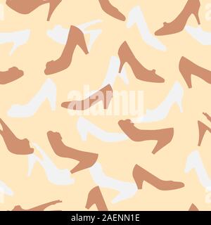 Frau Schuhe Musterdesign Illustration Hintergrund Stock Vektor