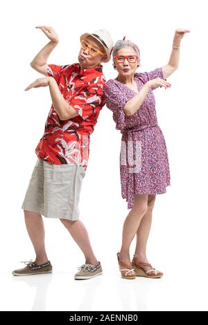 Gerne älteres Paar Spaß Stockfoto