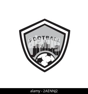 Fußball-Vektor Logo. Fussball Logo. Fußball-Symbol. Fußball-Emblem. Fußball-Abzeichen Stock Vektor