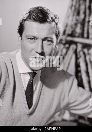 Dietmar Schönherr, österreichischer Kan und Horsemanship, Deutschland 1950er Jahre. Österreichischen Schauspieler und Regisseur Dietmar Schönherr, Deutschland 1950. Stockfoto