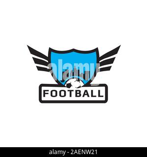 Fußball-Vektor Logo. Fussball Logo. Fußball-Symbol. Fußball-Emblem. Fußball-Abzeichen Stock Vektor