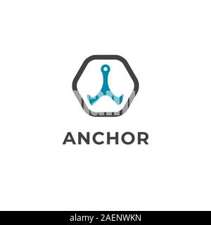 Anker vektor Logo. Anker Vektor icon. Anker Emblem. Anker Abzeichen Stock Vektor
