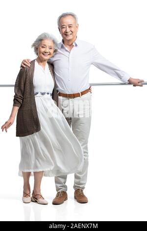 Gerne älteres Paar Seite an Seite Stockfoto