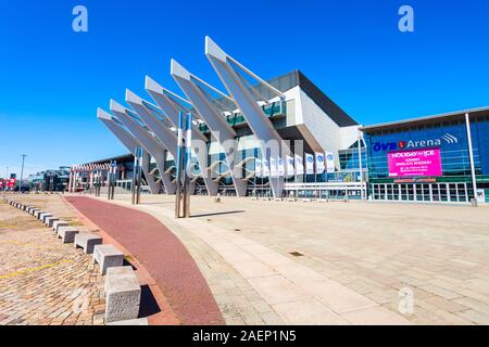 BREMEN, Deutschland - Juli 06, 2018: OVB Arena oder Stadthalle Bremen ist die größte Veranstaltungshalle in Bremen, Deutschland Stockfoto