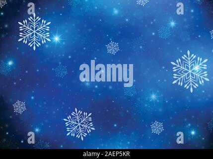 Blau festliche Winter Hintergrund. Stock Vektor