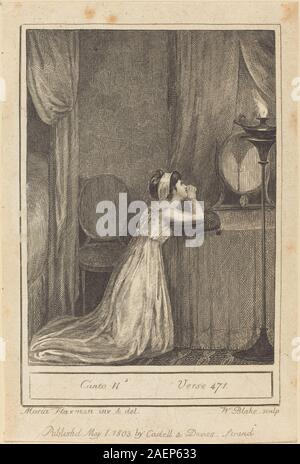 William Blake nach Mary Ann Flaxman, Canto II, Vers 471, 1803 Canto II, Vers 471 und 1803 Datum Stockfoto