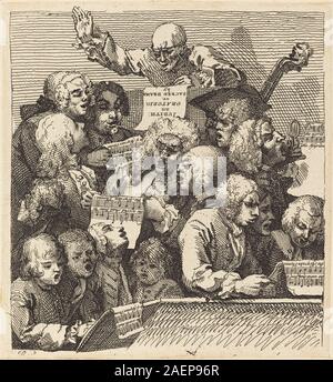 William Hogarth, ein Chor von Sängern, 1732, ein Chor der Sänger; 1732 Datum Stockfoto